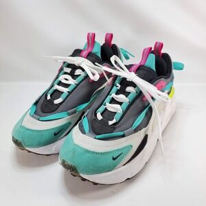 Nike Air Max Furyosa Sneakers Women 9 Grey Turquoise Pink DH5104-001 Chunky Shoe